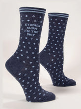 Load image into Gallery viewer, Blue Q Crew Socks
