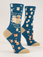 Load image into Gallery viewer, Blue Q Crew Socks
