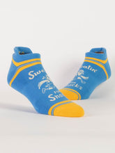Load image into Gallery viewer, Blue Q Sneaker Sock
