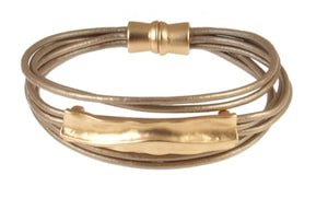 Leather Bar Bracelet