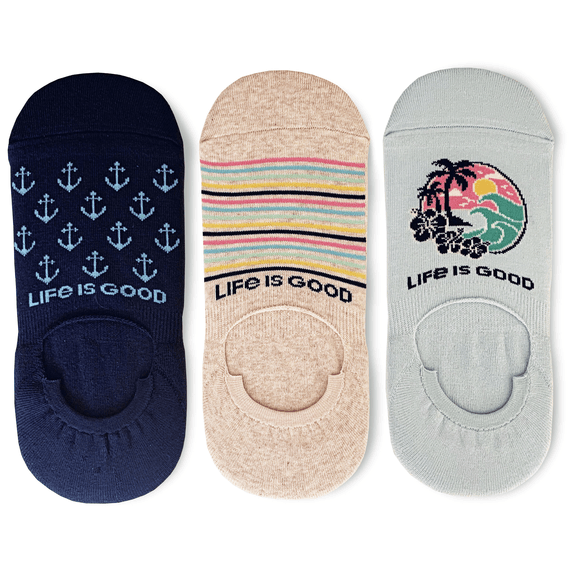 No- Show Socks - 3 Pack