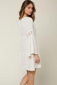 Saltwater Solids Bell Sleeved Dress