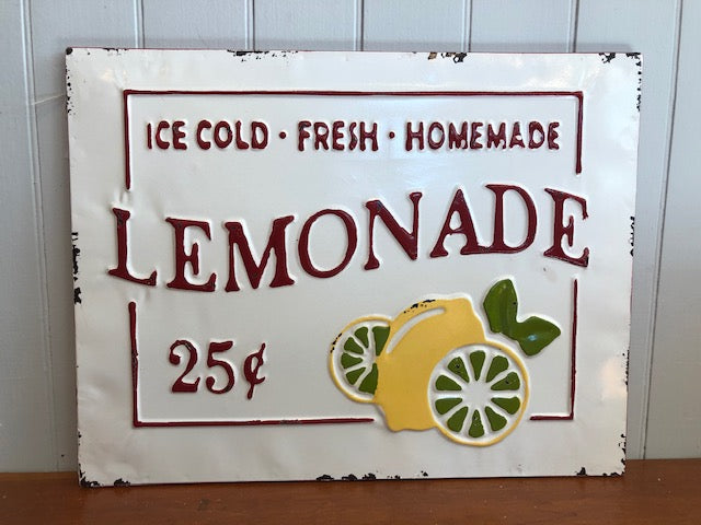 Tin Lemonade Sign